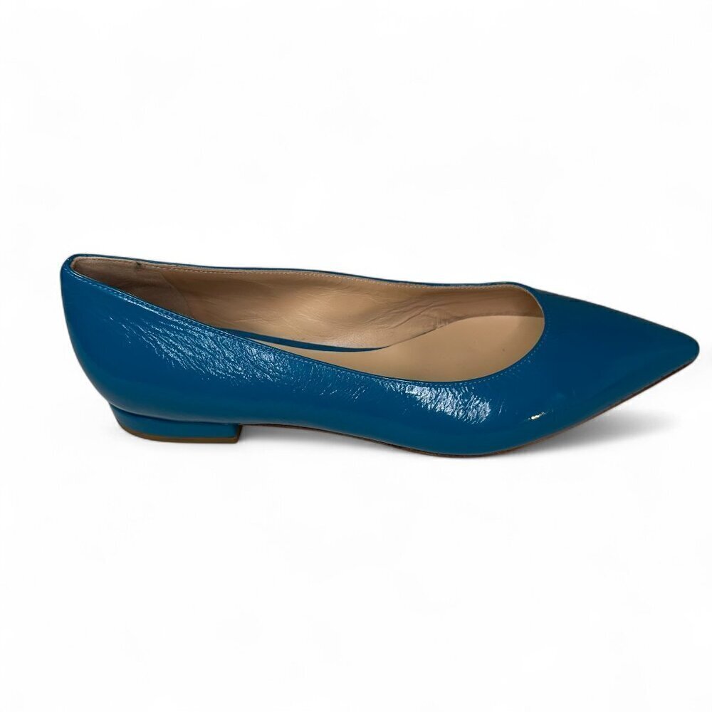 Casadei Women's Turquiose Leather Pointed Toe Flats EU 36.5 NWOB - Picture 10 of 13